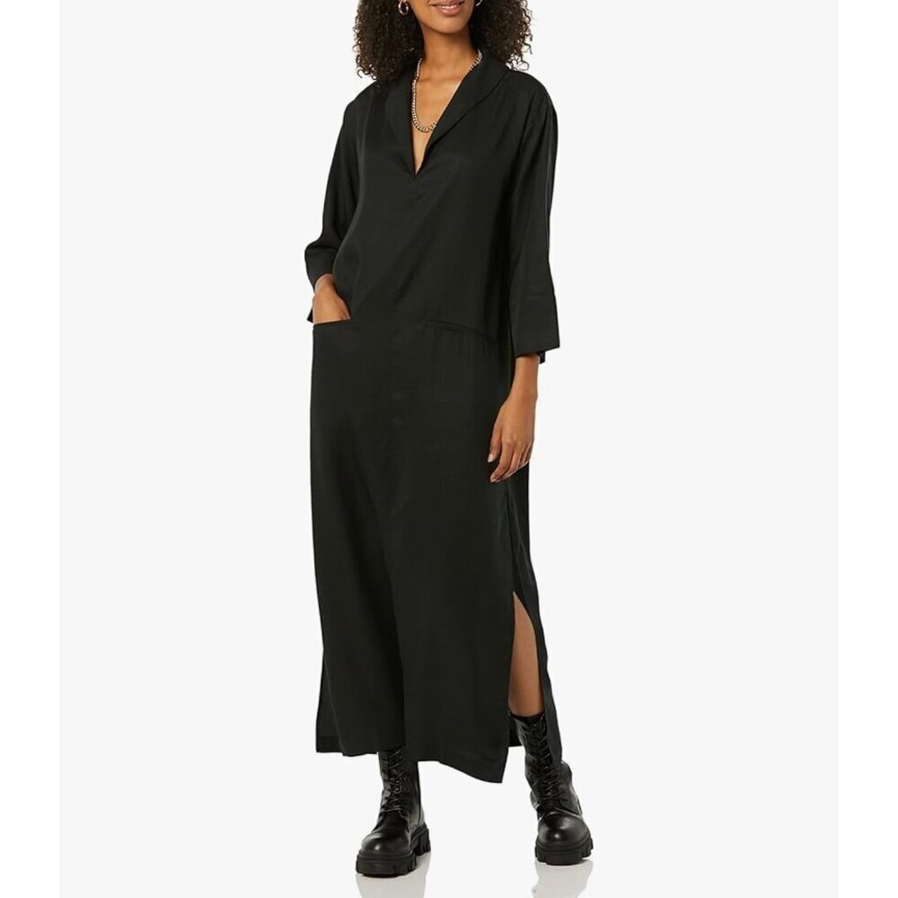 Terea Women's Annalise Shawl Collar Maxi Dress size XL NWT